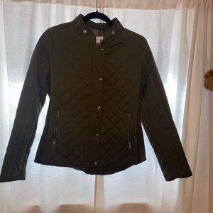Quilted New York and company olive jacket size medium